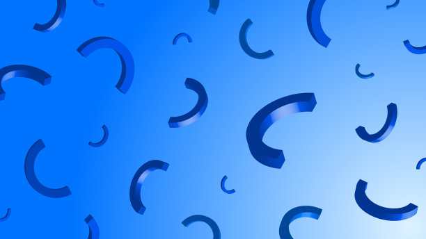 动态3D蓝色形状飞行近闪光灯图片下载