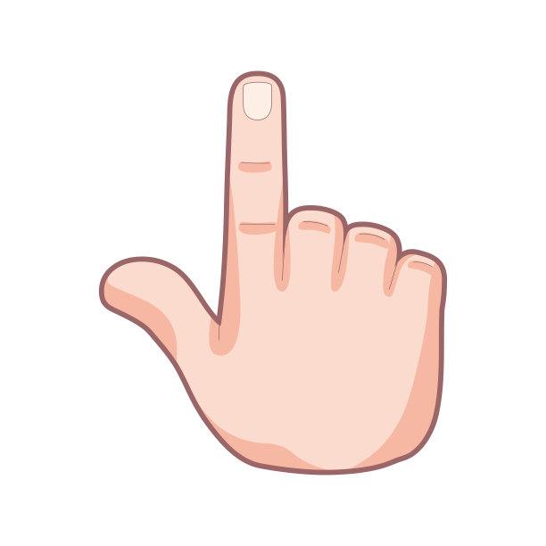 孤立的手卡通图标做手势矢量图片下载