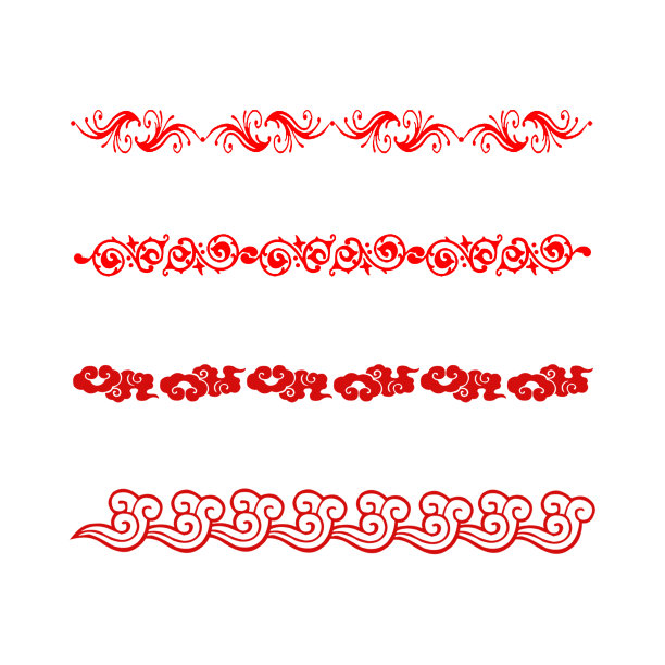 虎年春节分割线元素图片下载