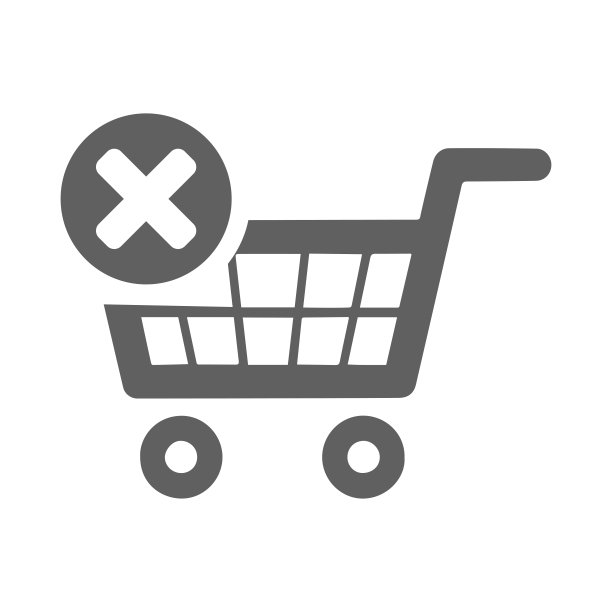 移除到购物车图标。灰色向量插图。图片下载