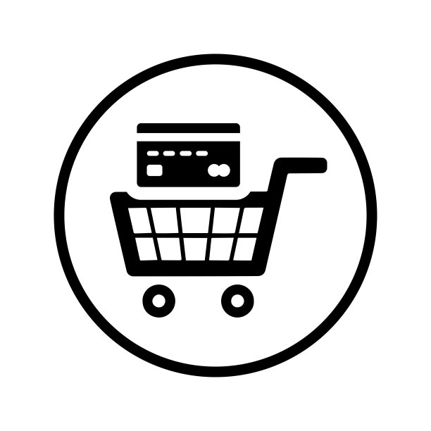 在线购买，支付图标。黑色的矢量图。图片下载