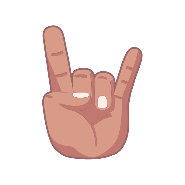 孤立的手卡通图标做手势矢量图片下载