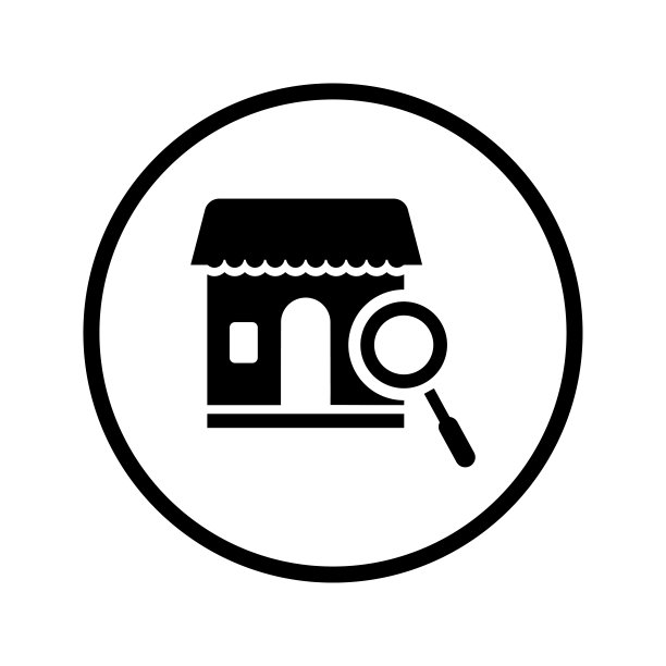 寻找商店图标，黑色矢量图形图片下载
