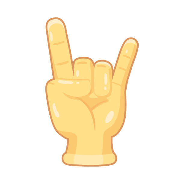 孤立的手卡通图标做手势矢量图片下载