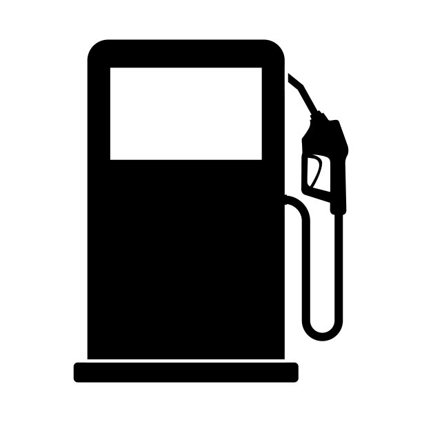 加油站图标，喷嘴孤立标志矢量，汽油泵设计，石油动力能源符号图片下载