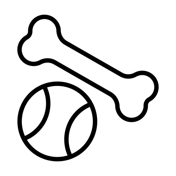 小狗玩具图标从玩具收集。瘦线性小狗玩具，宠物，小狗轮廓图标孤立在白色背景。线向量小狗玩具标志，网络和移动的符号。图片下载