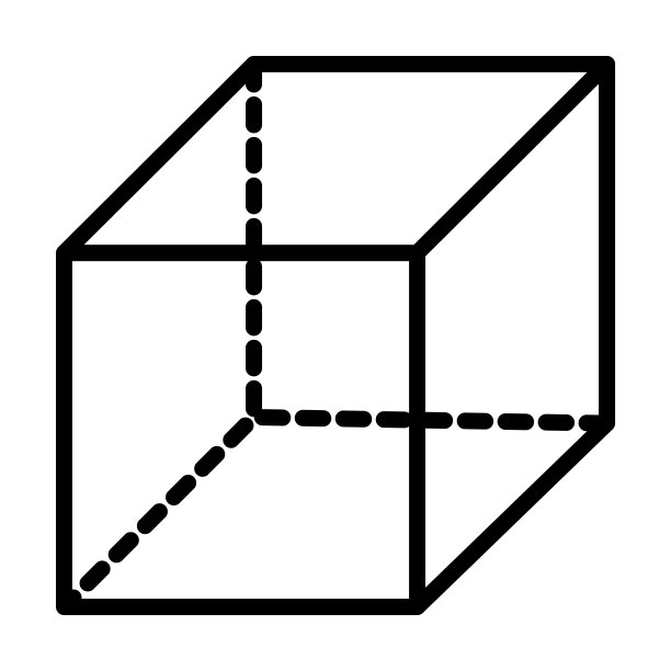 矩形棱镜图标从形状收集。薄线性矩形棱镜，矩形，棱镜轮廓图标孤立在白色背景上。线矢量矩形棱镜符号，符号为网和。图片下载