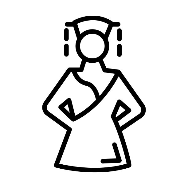 蒙古图标从形状收集。单薄的线性蒙古，新年快乐的轮廓图标孤立在白色的背景上。线向量蒙古语符号，网络和移动的符号。图片下载