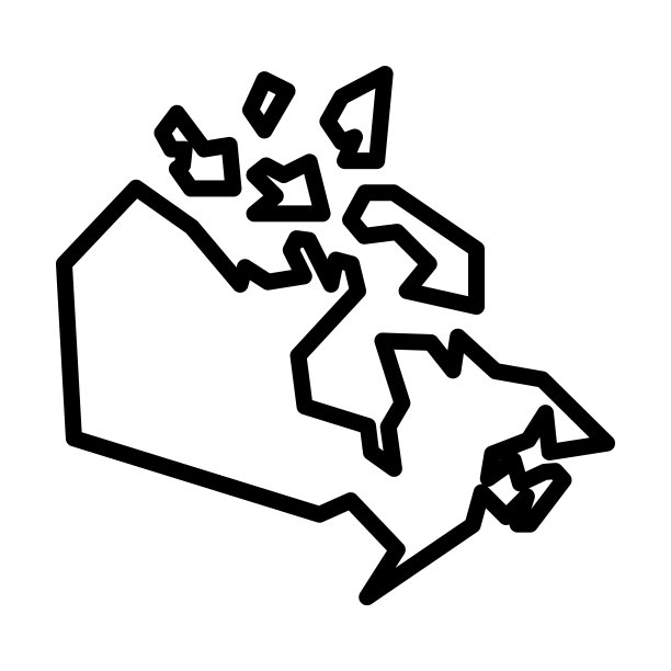 来自食品收集的加拿大图标。薄线性加拿大，加拿大，国家轮廓图标孤立在白色背景。线向量加拿大符号，网络和移动的符号。图片下载