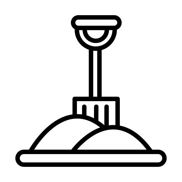 冬季铲图标从冬季收集。薄线性冬季铲，铲，工具轮廓图标孤立在白色背景上。线矢量冬季铲符号，网和移动符号。图片下载