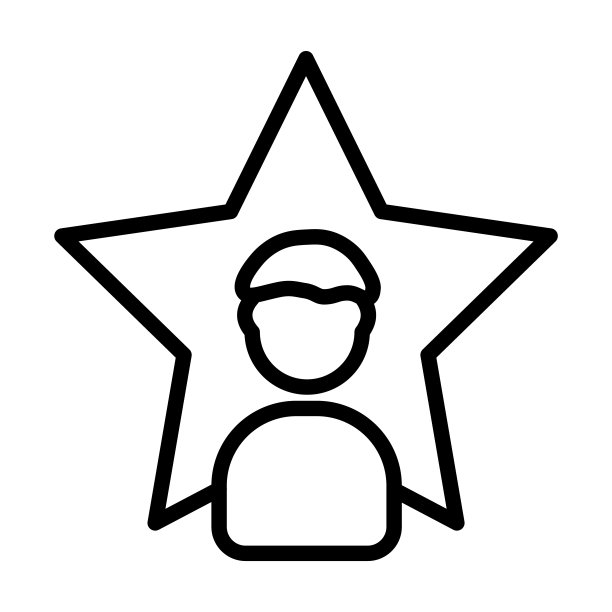 成功收藏的名人图标。薄线性名人，庆祝活动，假日轮廓图标孤立在白色背景。线向量名人符号，网络和移动符号。图片下载