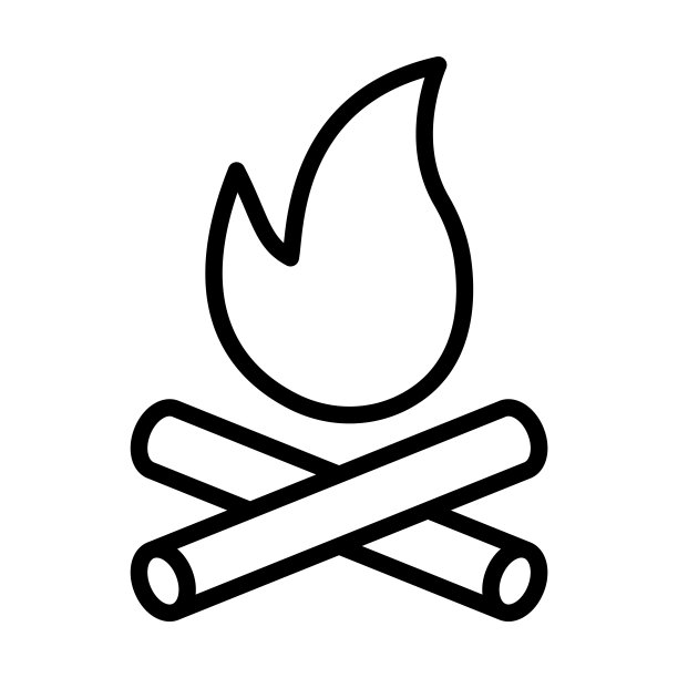 森林火灾图标从气象学收集。薄线性森林火，火，自然轮廓图标孤立在白色背景。线向量森林火标志，网络和移动符号。图片下载