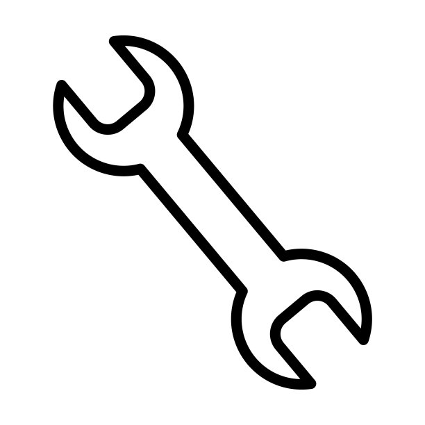 扳手图标从电气连接收集。薄线性扳手，修理，工业轮廓图标孤立在白色背景上。线矢量扳手符号，网页和移动符号。图片下载