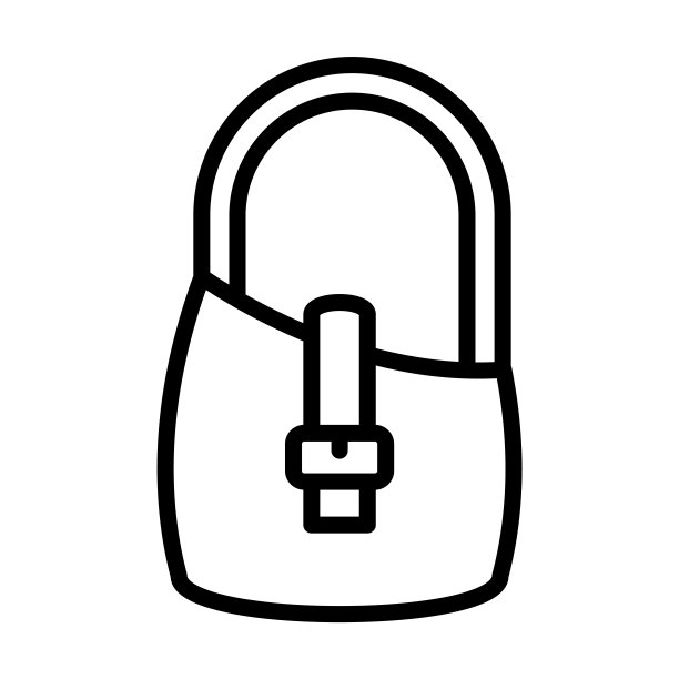 时尚系列的肩包图标。薄线性肩袋，行李，行李轮廓图标孤立在白色背景。线矢量肩包符号，网络和移动符号。图片下载