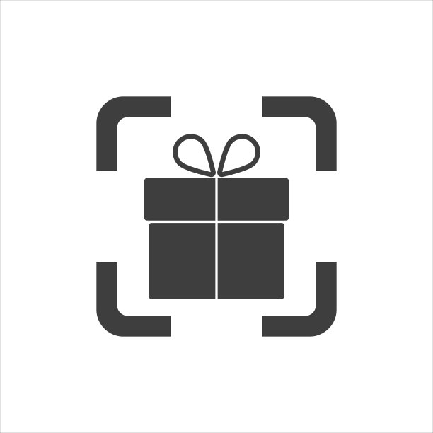 白色孤立的礼物图标。矢量图图片下载