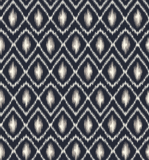 手绘传统波西米亚伊卡特钻石矢量无缝图案。现代复古编织几何印花，完美的纺织品，时尚，背景。部落的纹理图片下载