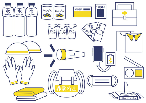 应急包和里面的一套物品图片下载