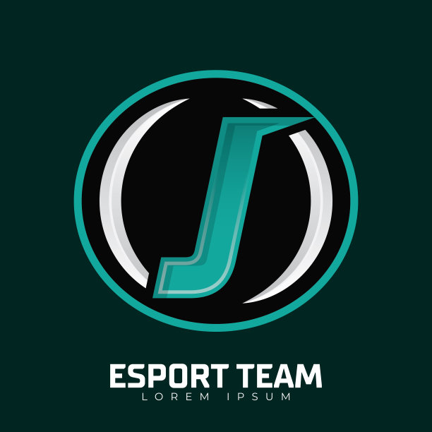 J首字母组合电子竞技和玩家团队logo插图设计。吉祥物电竞logo设计图片下载