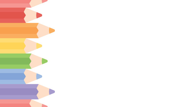 可爱的粉彩铅笔无缝边边界背景。回到学校的概念。图片下载