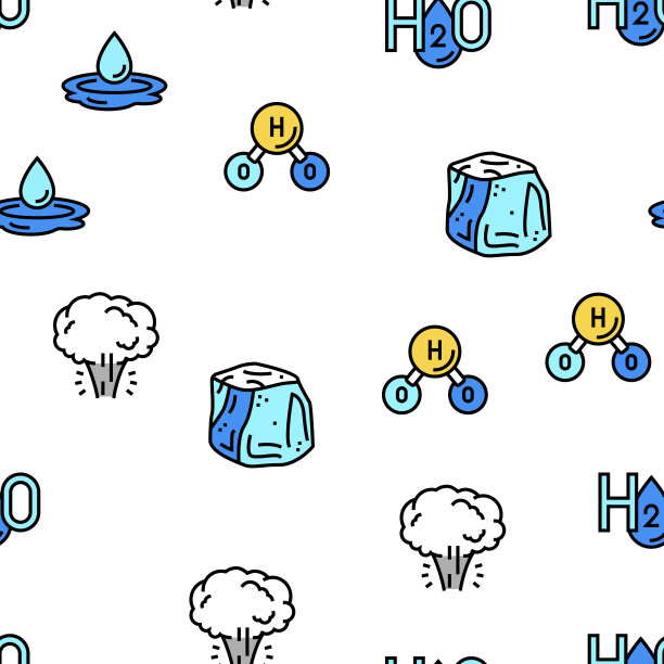 净水矢量无缝模式图片下载