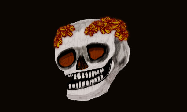 可爱的头骨微笑图片下载