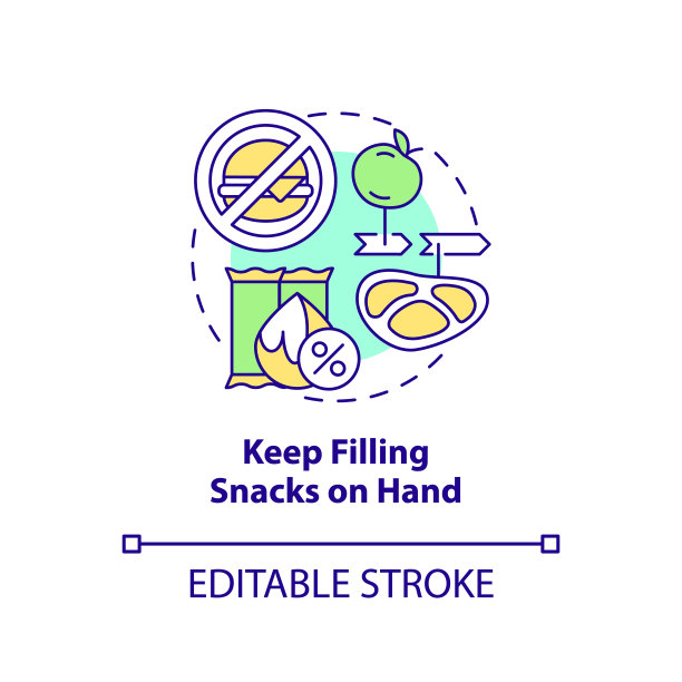 继续填满手边的零食概念图标图片下载