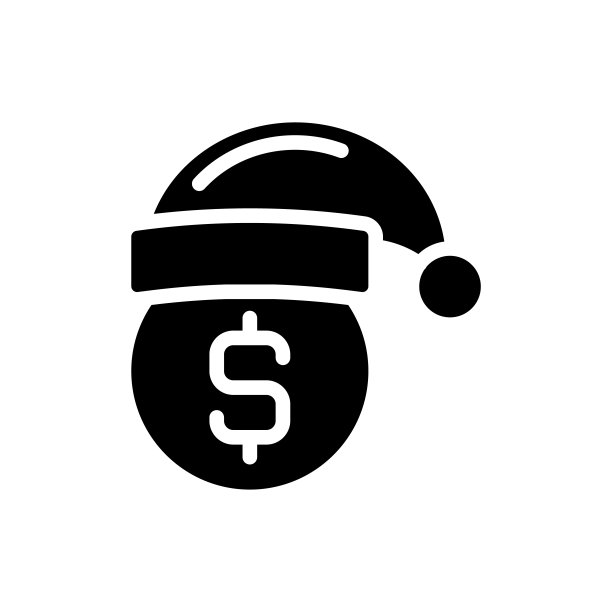 假日奖金黑色字形图标图片下载