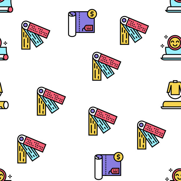 布帘店销售矢量无缝图案图片下载