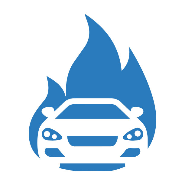 汽车燃烧，汽车火灾，发动机损坏，汽车着火，道路事故图标图片下载