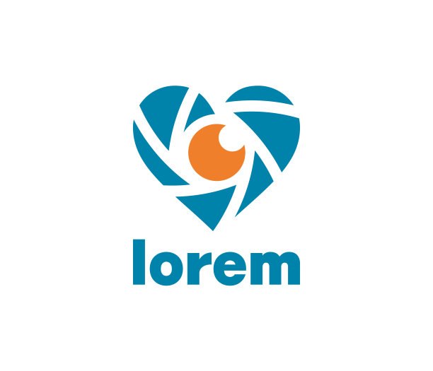 心眼镜片图标式设计。图片下载