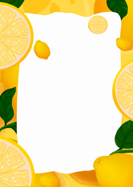 文艺清新橙色柠檬背景图图片下载