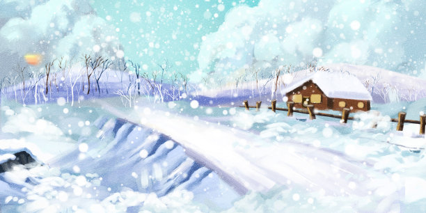 立冬冬天小雪冬至唯美风景图片下载