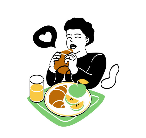 孩子吃早餐或午餐的概念图片下载