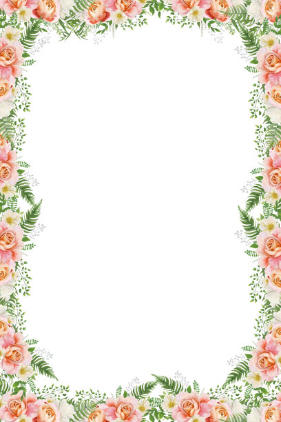 文艺花朵边框背景图图片下载