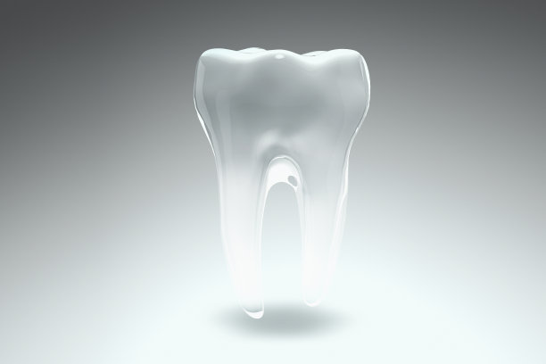 清晰清洁健康的牙齿结构3D图形图片下载