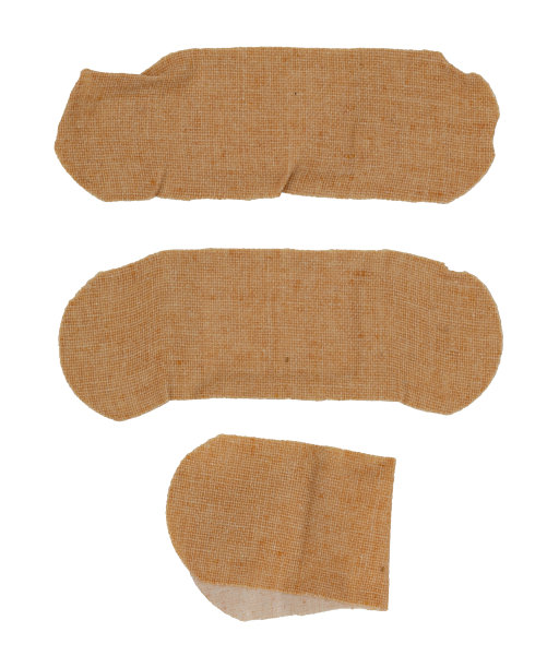 胶粘带援助孤立在白色背景，俯视图图片下载