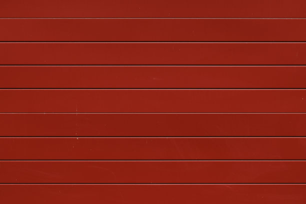 一扇红色金属车库门的一部分图片下载