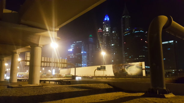 迪拜现代天际线全景图片下载