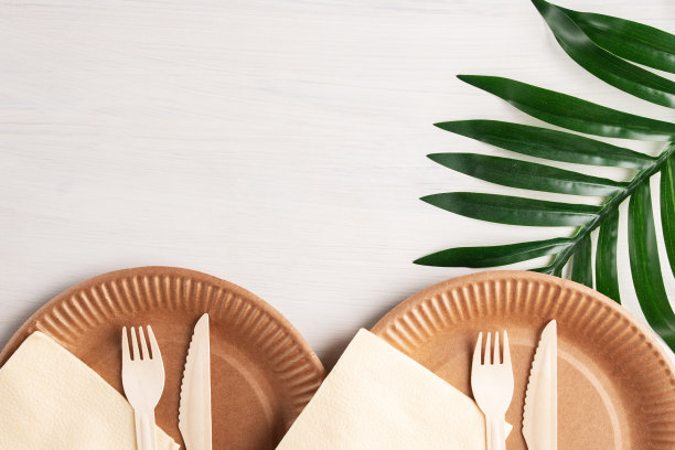 食具生态环保，垃圾分类，外卖食品，可回收垃圾图片下载