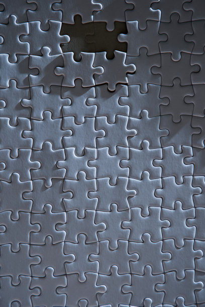 近距离的纹理白色拼图图片下载