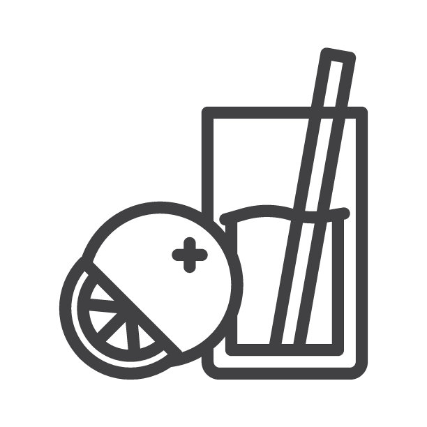 新鲜橙汁线图标图片下载