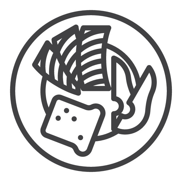 培根和吐司早餐图标图片下载