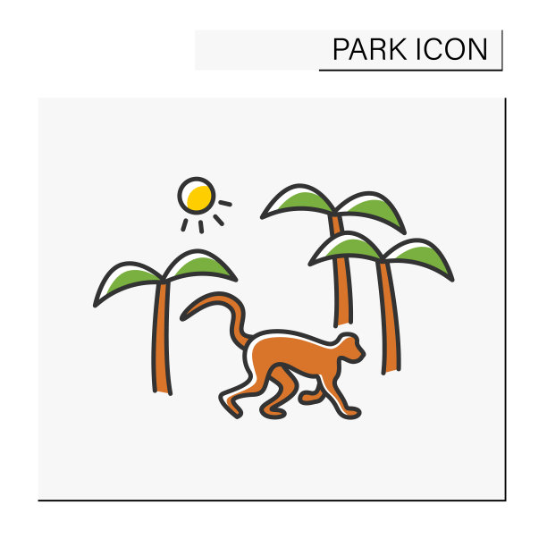 自然保护区彩色图标图片下载