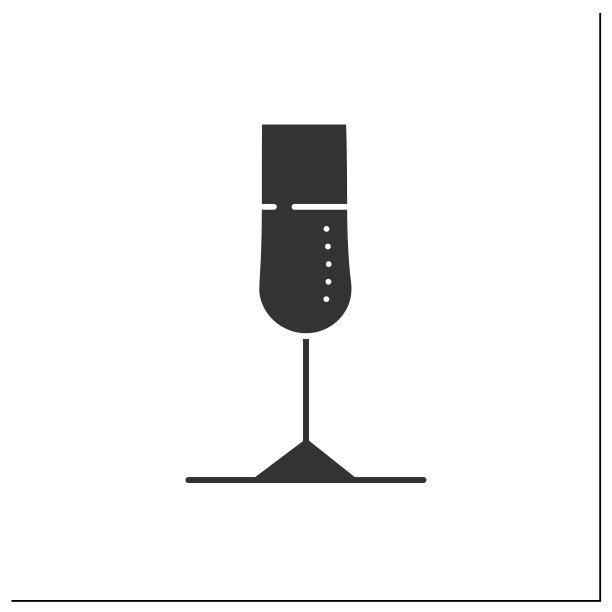 香槟玻璃字形图标图片下载