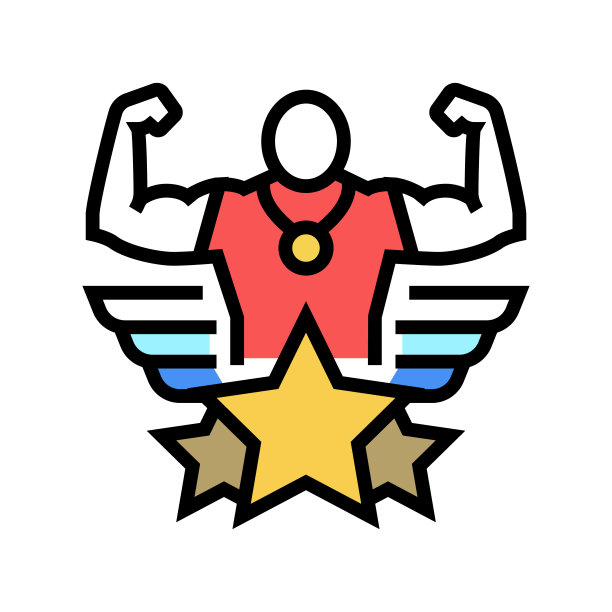 冠军颜色图标矢量插图图片下载