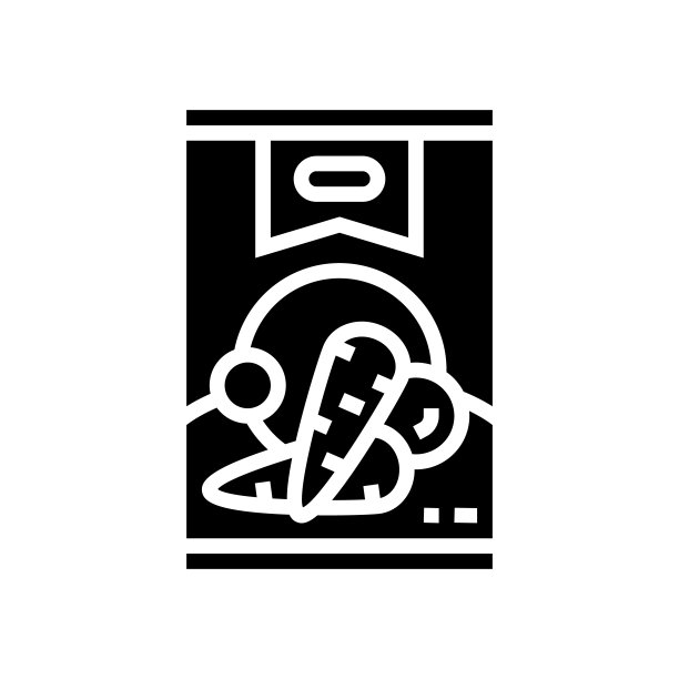 胡萝卜字形图标能矢量插图吗图片下载