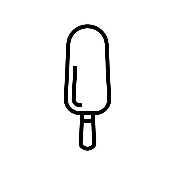 巧克力冰淇淋线图标矢量插图图片下载