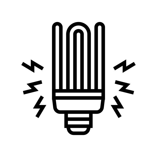 电灯泡线图标矢量插图图片下载