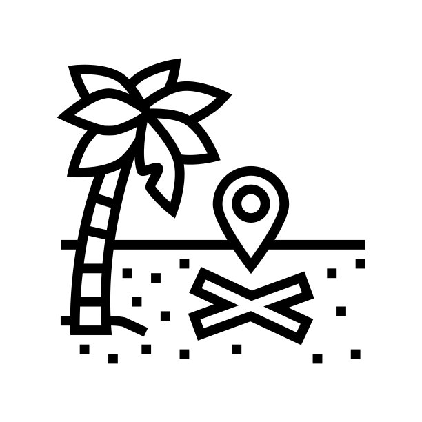 宝藏线图标矢量插图的标签图片下载