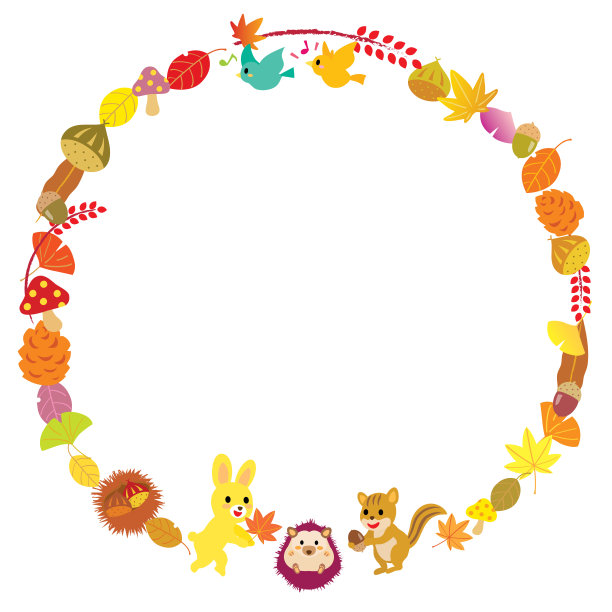 秋作物的圆形框架。图片下载